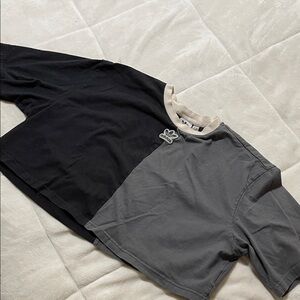 Adidas Two-Tone Black and Gray Tee